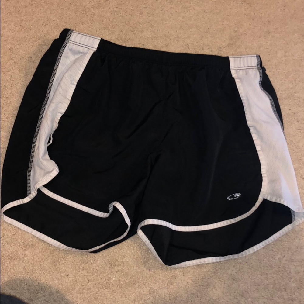 Black running shorts